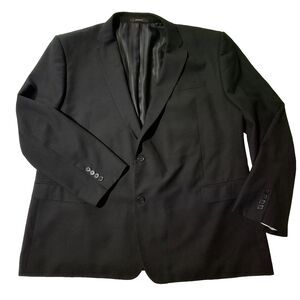 Vitarelli 54 R Mens Suit Coat w Orange Contrast Piping Double Vented Notch Lapel